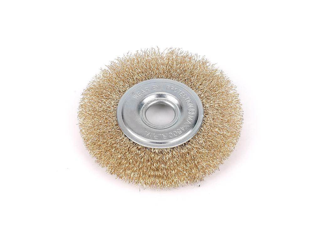 Szczotka tarczowa z otworem drut falowany fi 22/120mm teger