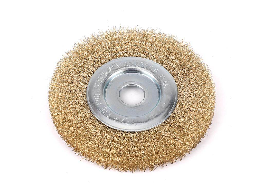 Szczotka tarczowa z otworem drut falowany fi 22/150mm teger