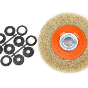 Szczotka tarczowa z otworem drut falowany fi 32/200mm teger