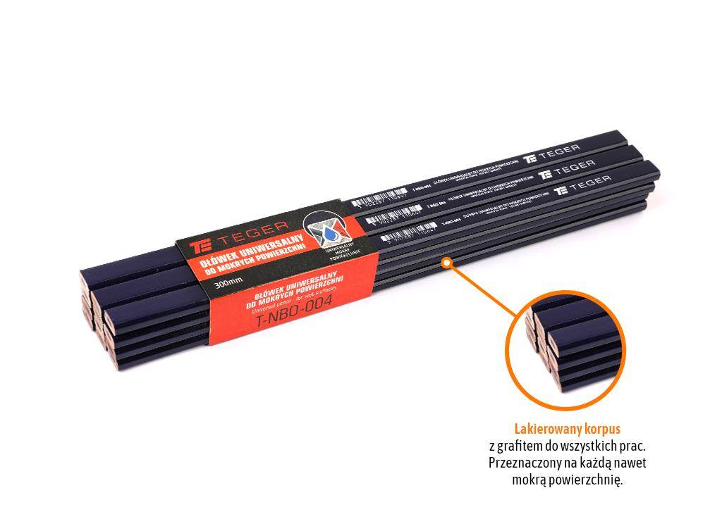 Ołówek uniwersalny do mokrych powierzchni 300mm teger 12szt Ołówek uniwersalny do mokrych powierzchni 300mm teger 12szt - obrazek 3