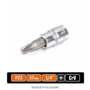 Klucz nasadowy 1/4" z bitem pz 37mm /pz3 teger