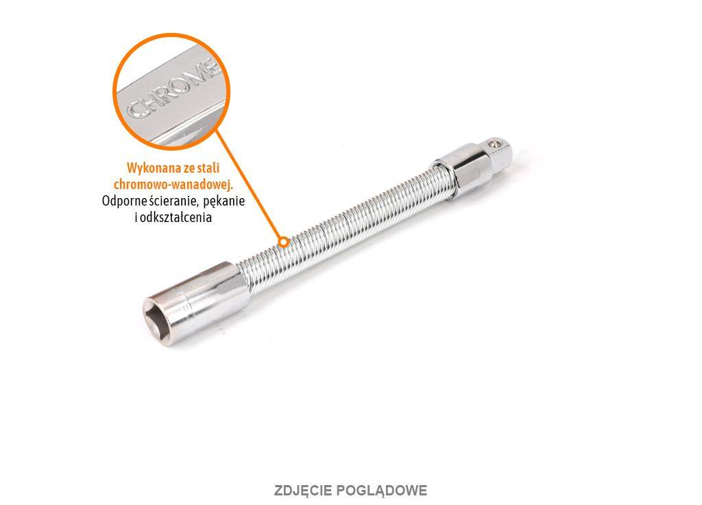 Przedłużka do nasadek 1/2" giętka 200mm teger Przedłużka do nasadek 1/2" giętka 200mm teger - obrazek 2