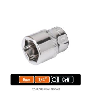 Klucz nasadowy 1/4" sześciokątny 8mm teger