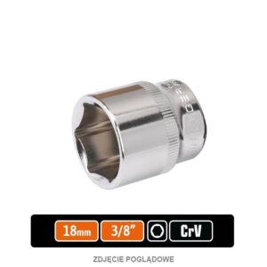 Klucz nasadowy 3/8" sześciokątny 18mm teger