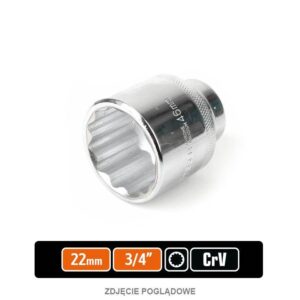 Klucz nasadowy 3/4" dwunastokątny 22mm teger