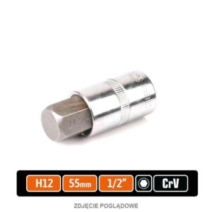Klucz nasadowy 1/2" z bitem hex 55mm /h12 teger