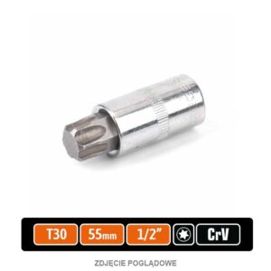 Klucz nasadowy 1/2" z bitem torx 55mm /t30 teger