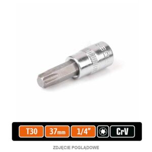 Klucz nasadowy 1/4" z bitem torx 37mm /t30 /teger