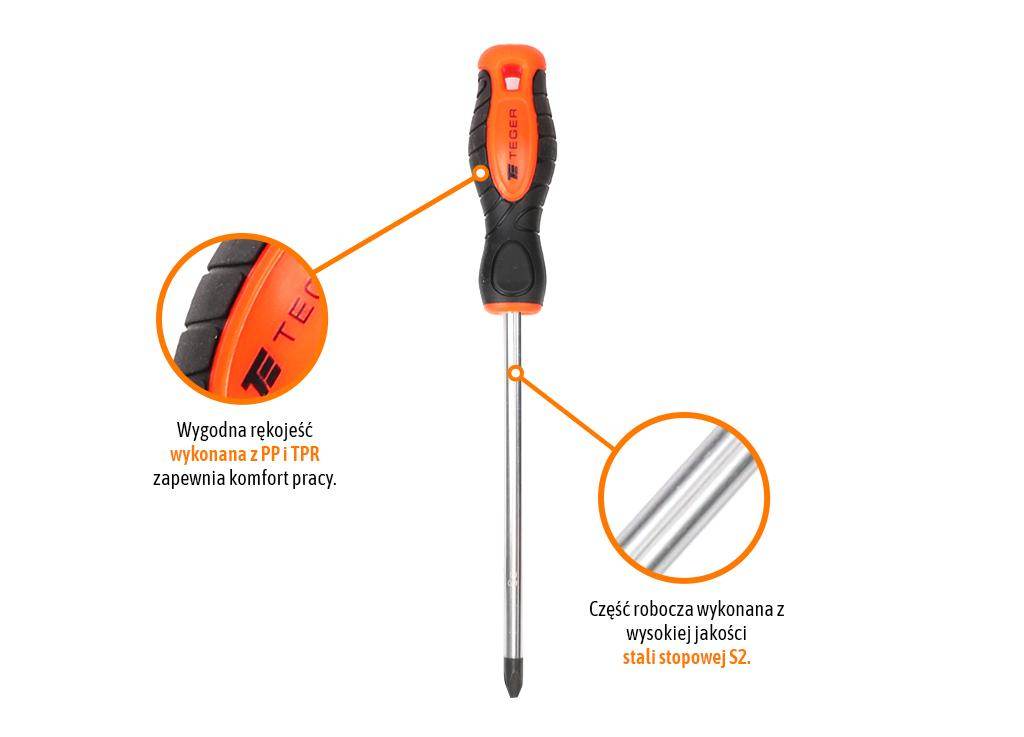 Zestaw wkrętaków 8 szt teger Zestaw wkrętaków 8 szt teger - obrazek 3