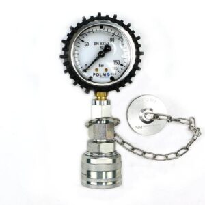 Zestaw pomiarowy ciśnienia hydrauliki z manometrem 160 bar wtyczka skręcana waryński