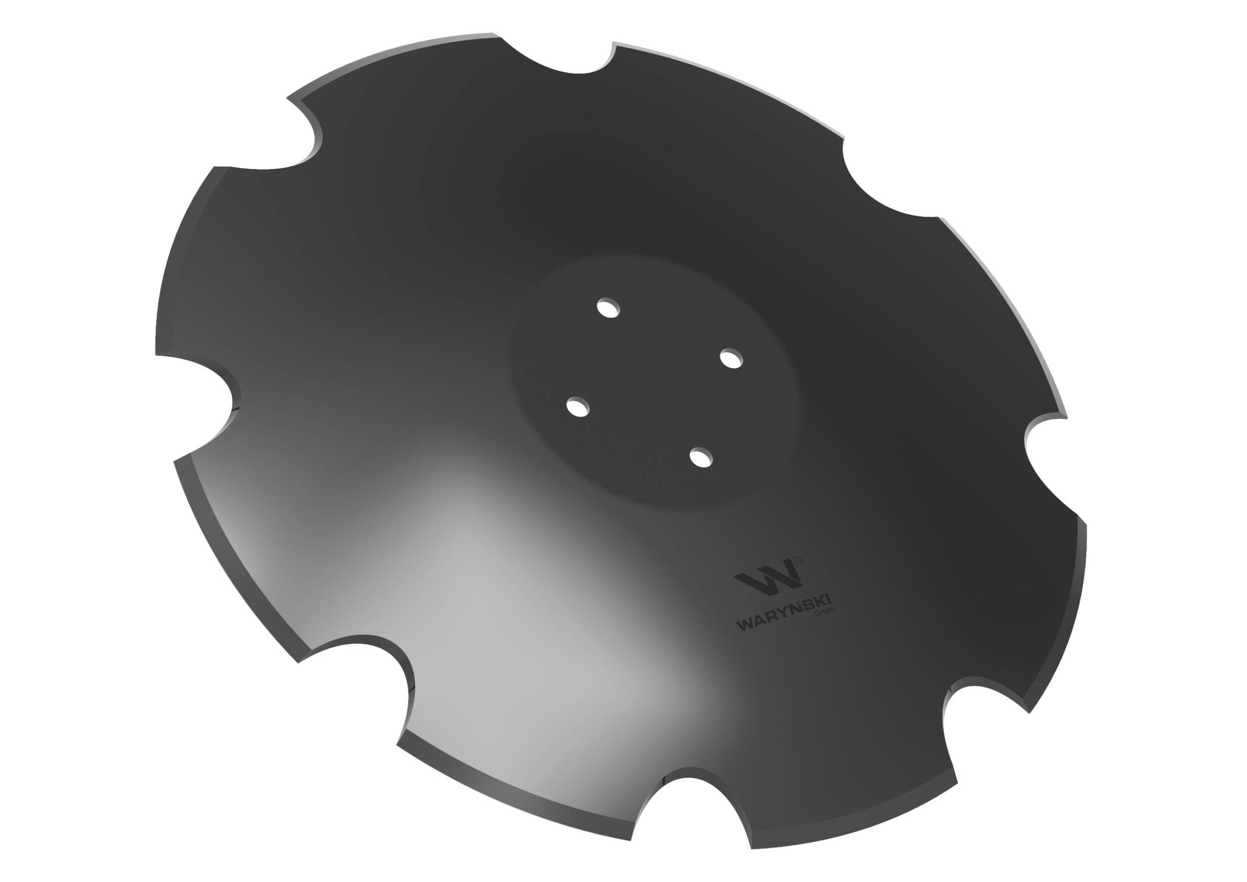 Talerz uzębiony z-8 fi 510 mocowanie 4/98 grubość 4 stal borowa waryński r