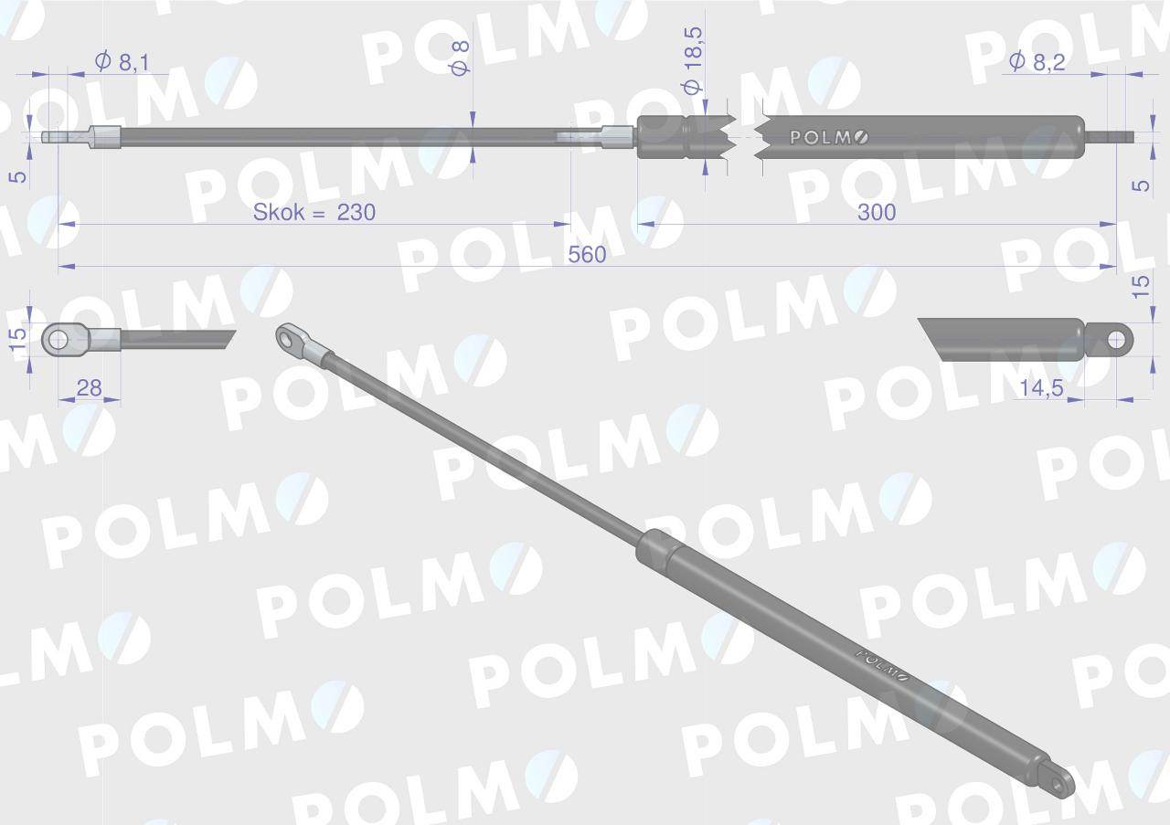 Siłownik new holland 320792350 polmo Siłownik new holland 320792350 polmo - obrazek 2