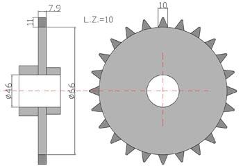 Koło łańcuchowe z10 prasa kostka zamiennik sipma Koło łańcuchowe z10 prasa kostka zamiennik sipma - obrazek 2