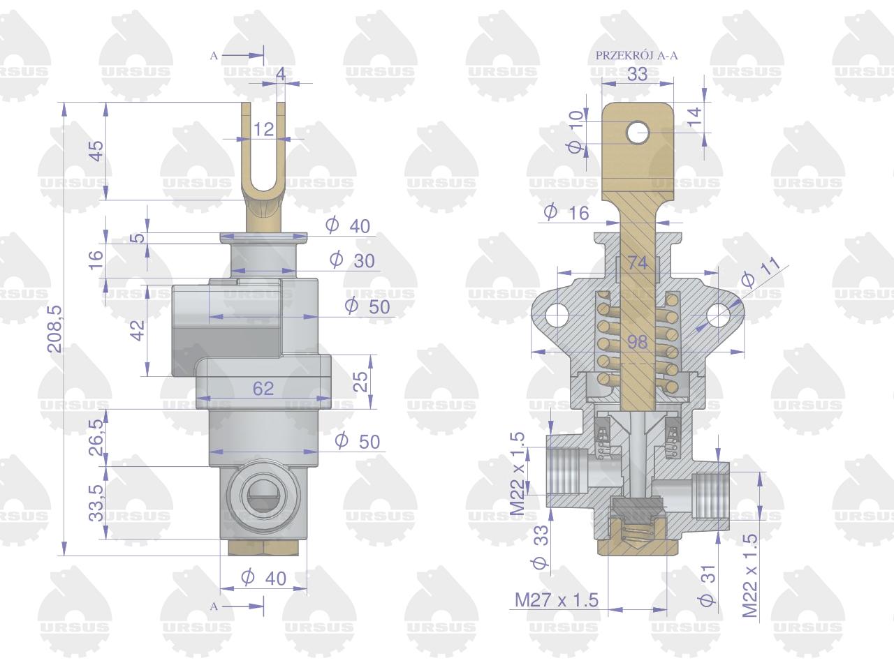 Zawór hamulcowy 4248016042481161 c-330 oryginał ursus