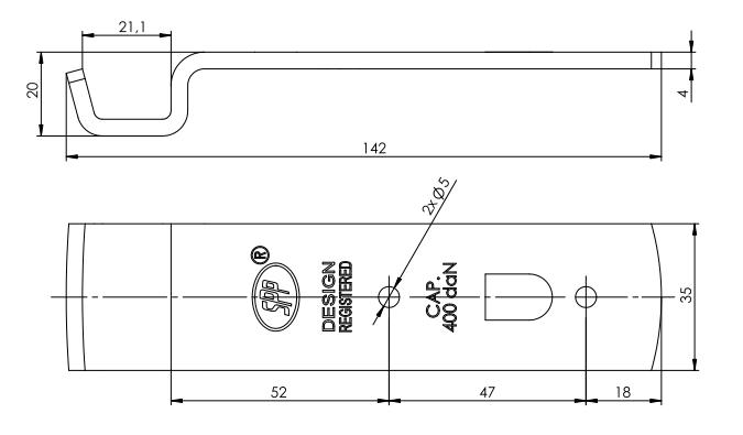 Zaczep spinacza zapinacz z-01a 400kg przyczepka spp Zaczep spinacza zapinacz z-01a 400kg przyczepka spp - obrazek 2