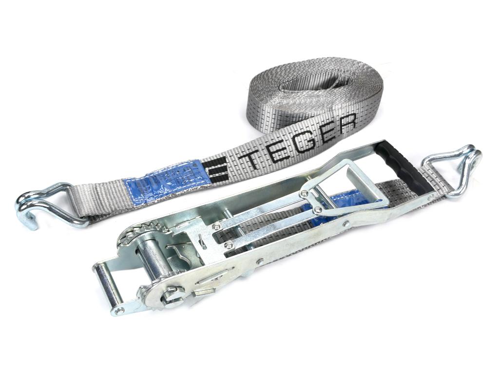 Pas transportowy 5t 8m komplet z napinaczem wzmocnionym wydłużonym 370mm ergo z atestem teger