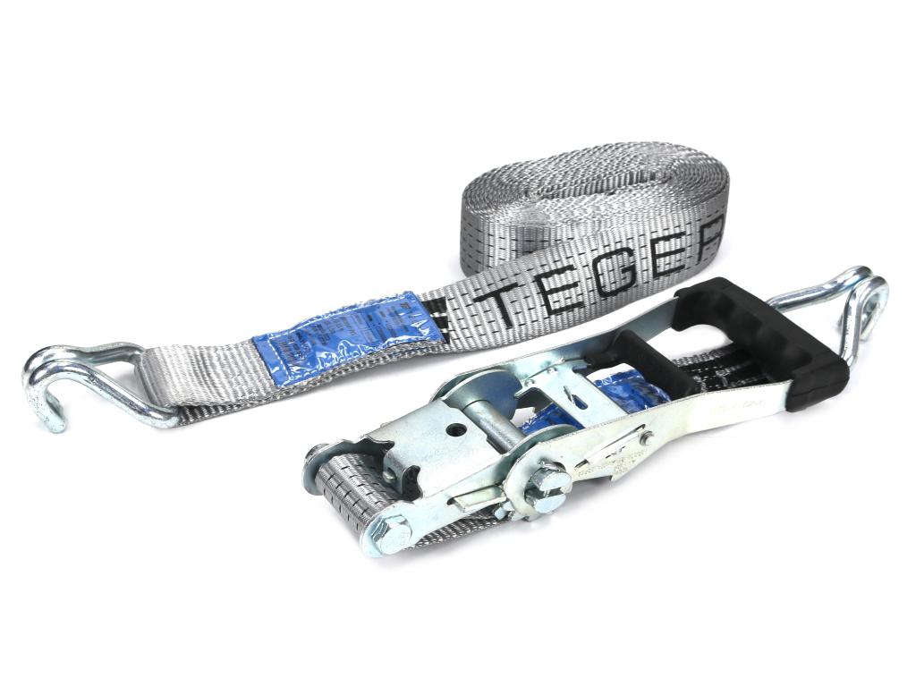 Pas transportowy 5t 4m komplet z napinaczem z gumową okładziną 230mm z atestem teger