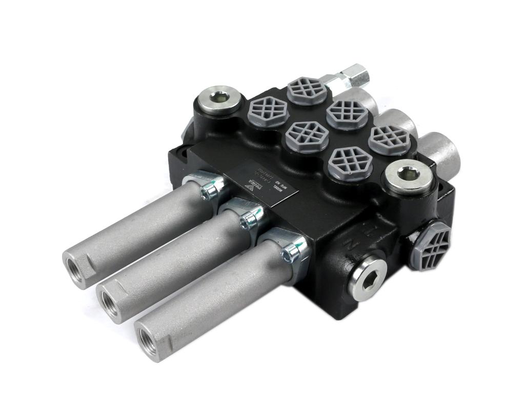 Rozdzielacz hydrauliczny 3-sekcyjny 40l sterowany na linkę voima Rozdzielacz hydrauliczny 3-sekcyjny 40l sterowany na linkę voima - obrazek 2