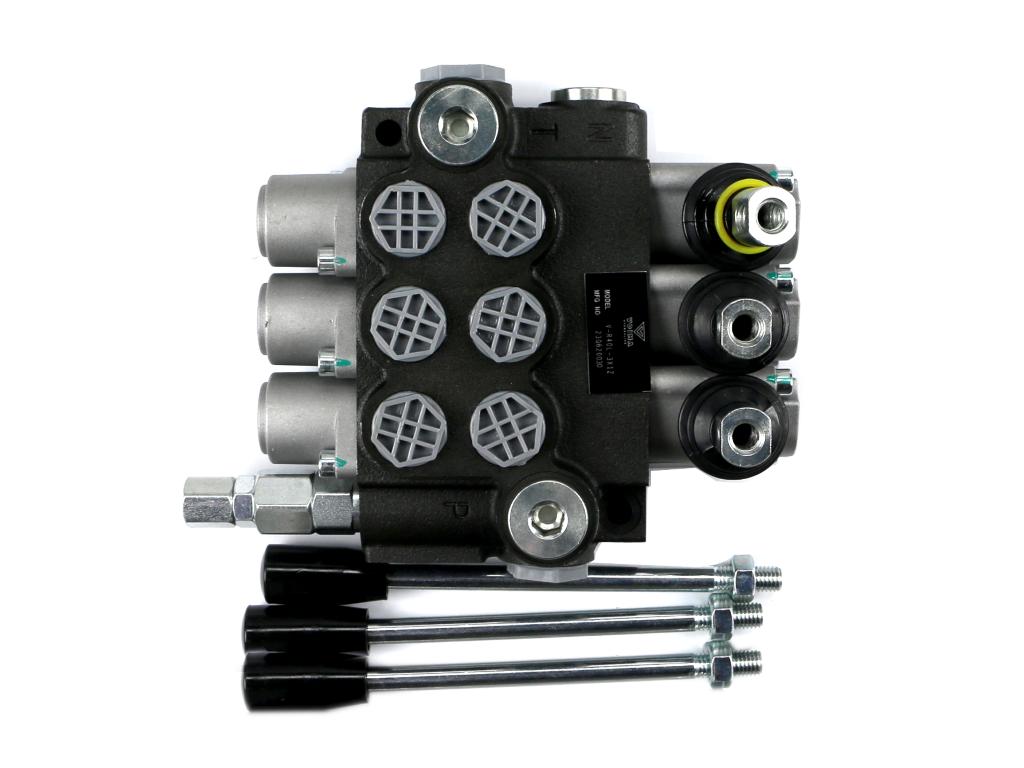 Rozdzielacz hydrauliczny 3-sekcyjny 40l 1 sekcja z zatrzaskiem voima Rozdzielacz hydrauliczny 3-sekcyjny 40l 1 sekcja z zatrzaskiem voima - obrazek 3