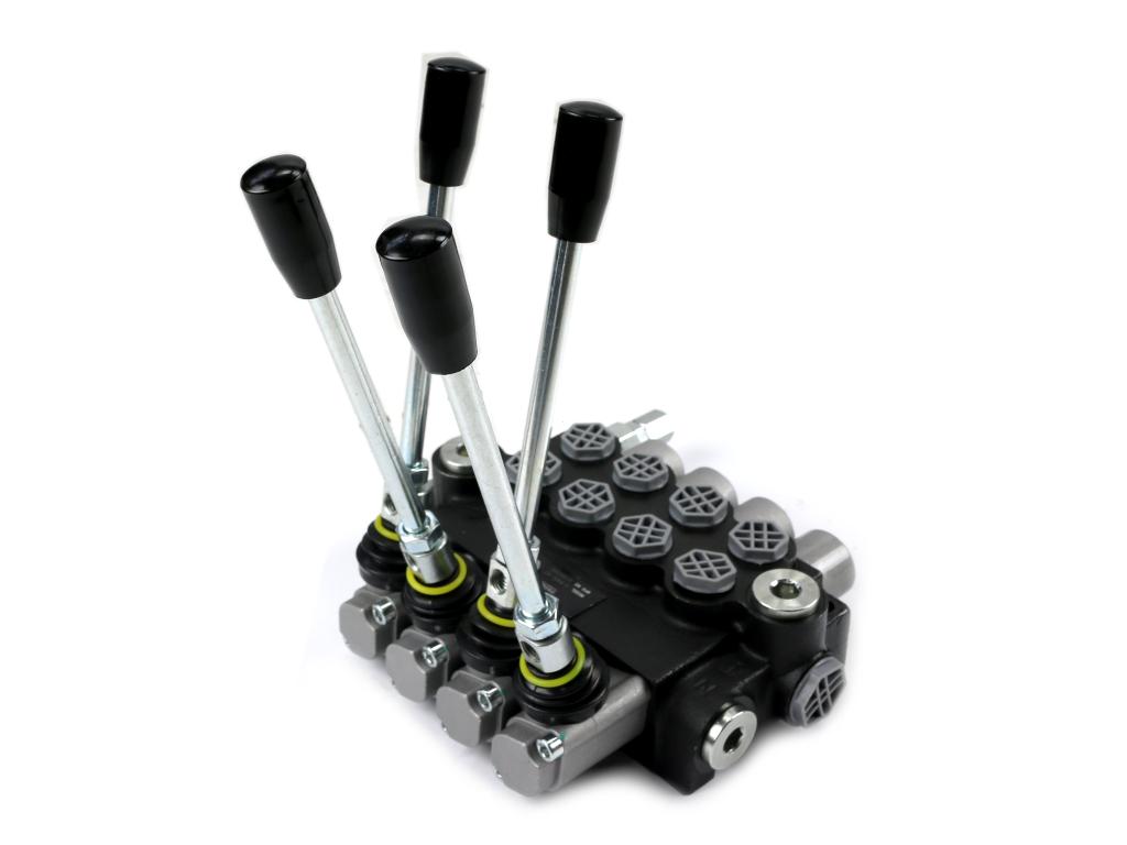 Rozdzielacz hydrauliczny 4-sekcyjny 40l 4-sekcje z zatrzaskiem voima Rozdzielacz hydrauliczny 4-sekcyjny 40l 4-sekcje z zatrzaskiem voima - obrazek 2