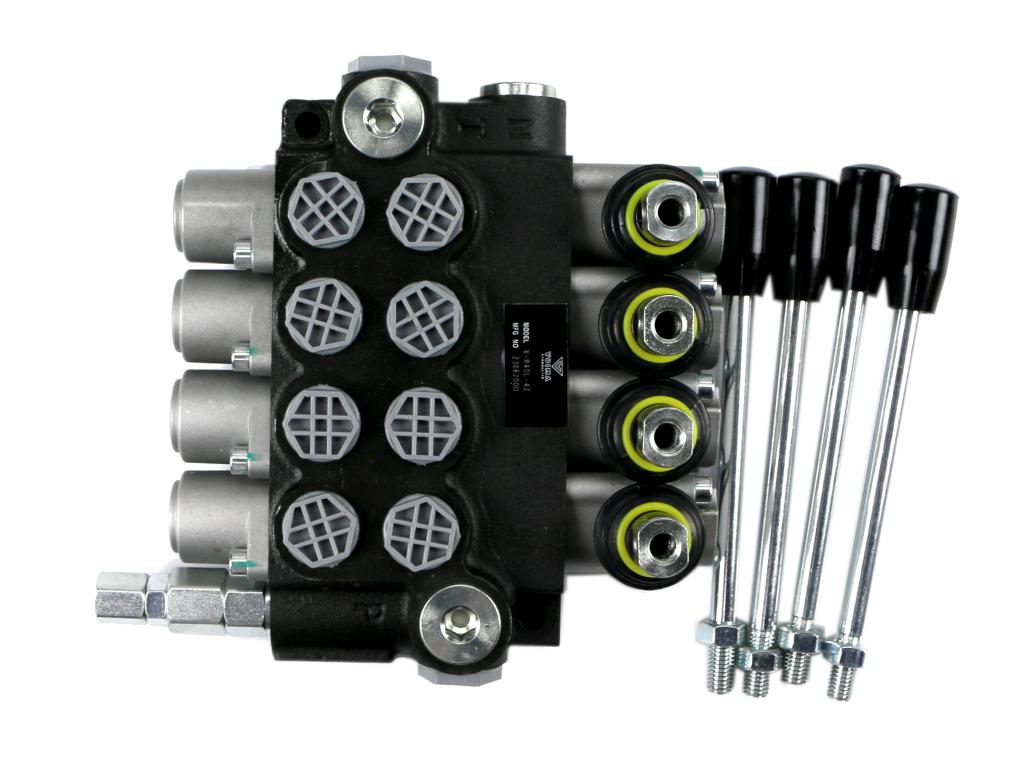 Rozdzielacz hydrauliczny 4-sekcyjny 40l 4-sekcje z zatrzaskiem voima Rozdzielacz hydrauliczny 4-sekcyjny 40l 4-sekcje z zatrzaskiem voima - obrazek 3
