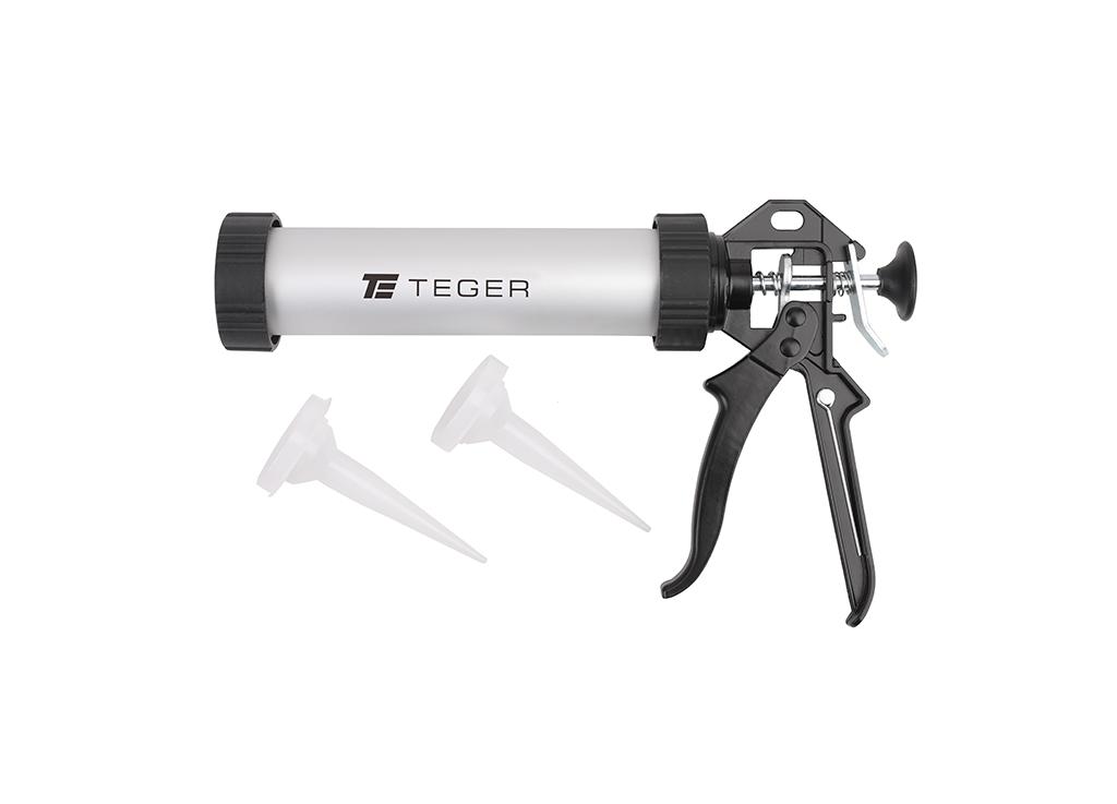 Wyciskacz do mas silikonowych 9"225mm tuba aluminiowa teger