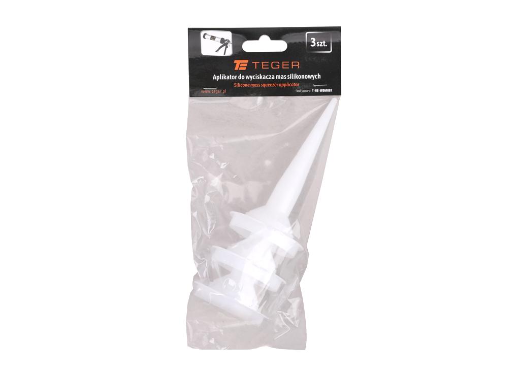 Aplikator do wyciskacza mas silikonowych 3 szt teger Aplikator do wyciskacza mas silikonowych 3 szt teger - obrazek 2