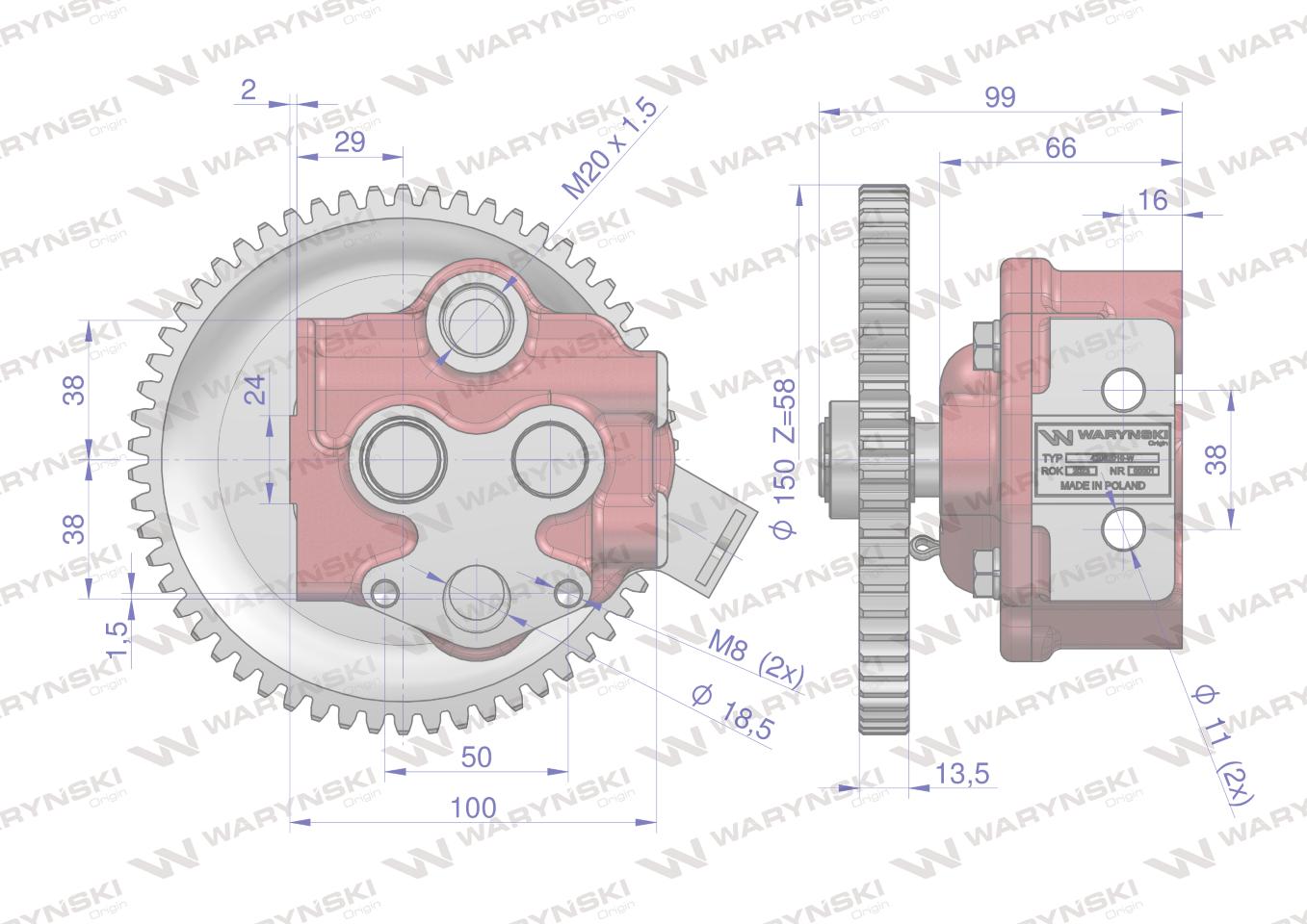 Pompa olejowa silnika do ursusa c-330 42062010 waryński Pompa olejowa silnika do ursusa c-330 42062010 waryński - obrazek 5