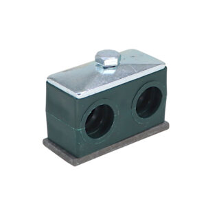 Uchwyt Polipropylenowy Podwójny Do Rur I Przewodów Fi 20mm Śruby Z Łbami