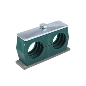 Uchwyt Polipropylenowy Podwójny Do Rur I Przewodów Fi 42mm Śruby Z Łbami