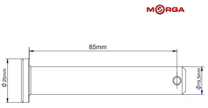 Sworzeń Mocowania Wieszaka P Ursus C-330 Hartowany Morga Sworzeń Mocowania Wieszaka P Ursus C-330 Hartowany Morga - obrazek 3