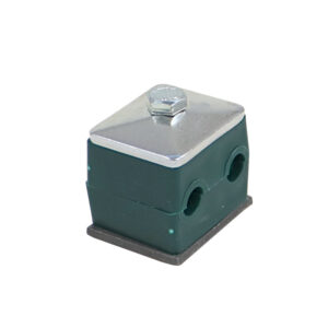 Uchwyt Polipropylenowy Podwójny Do Rur I Przewodów Fi 8mm Śruby Z Łbami