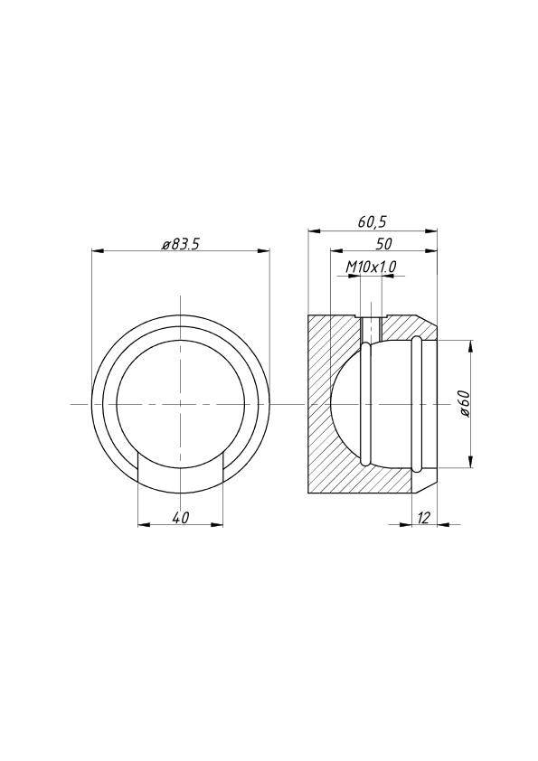 Gniazdo cylindra d-47/d-50 przyczepa Gniazdo cylindra d-47/d-50 przyczepa - obrazek 2
