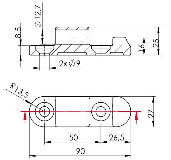 Uchwyt ur-90 rozłączny 90 przyczepka spp Uchwyt ur-90 rozłączny 90 przyczepka spp - obrazek 2