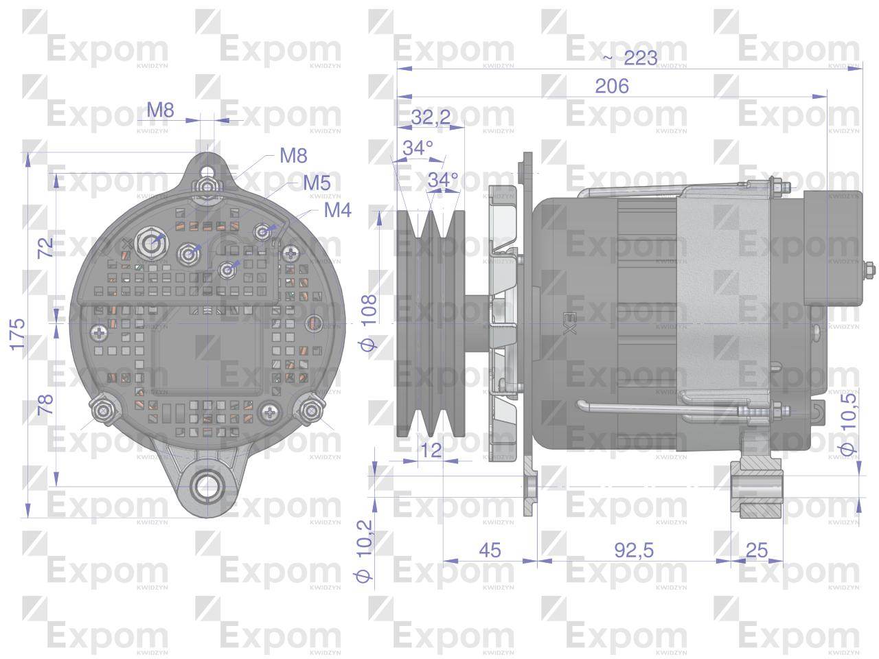 Alternator mtz 100a podwójne koło pasowe kwidzyn eu Alternator mtz 100a podwójne koło pasowe kwidzyn eu - obrazek 3