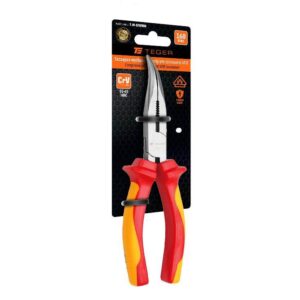 Szczypce wydłużone odgięte izolowane vde 160mm teger