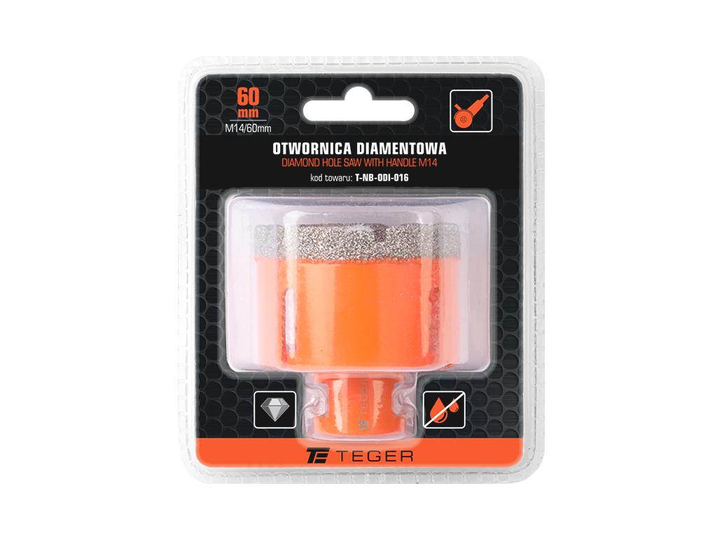 Otwornica diamentowa z uchwytem m14/60mm teger Otwornica diamentowa z uchwytem m14/60mm teger - obrazek 3