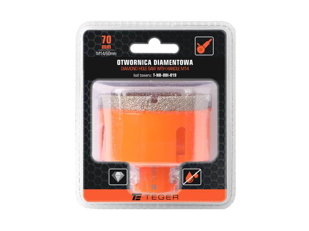 Otwornica diamentowa z uchwytem m14/70mm teger Otwornica diamentowa z uchwytem m14/70mm teger - obrazek 3