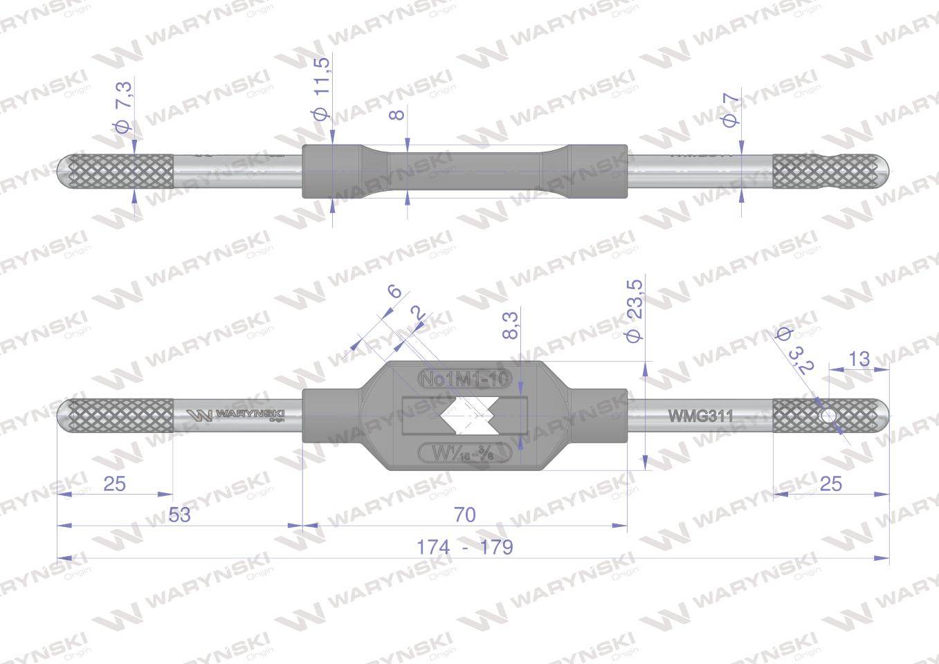 Uchwyt do gwintowników ręcznych m1-m10 waryński Uchwyt do gwintowników ręcznych m1-m10 waryński - obrazek 3