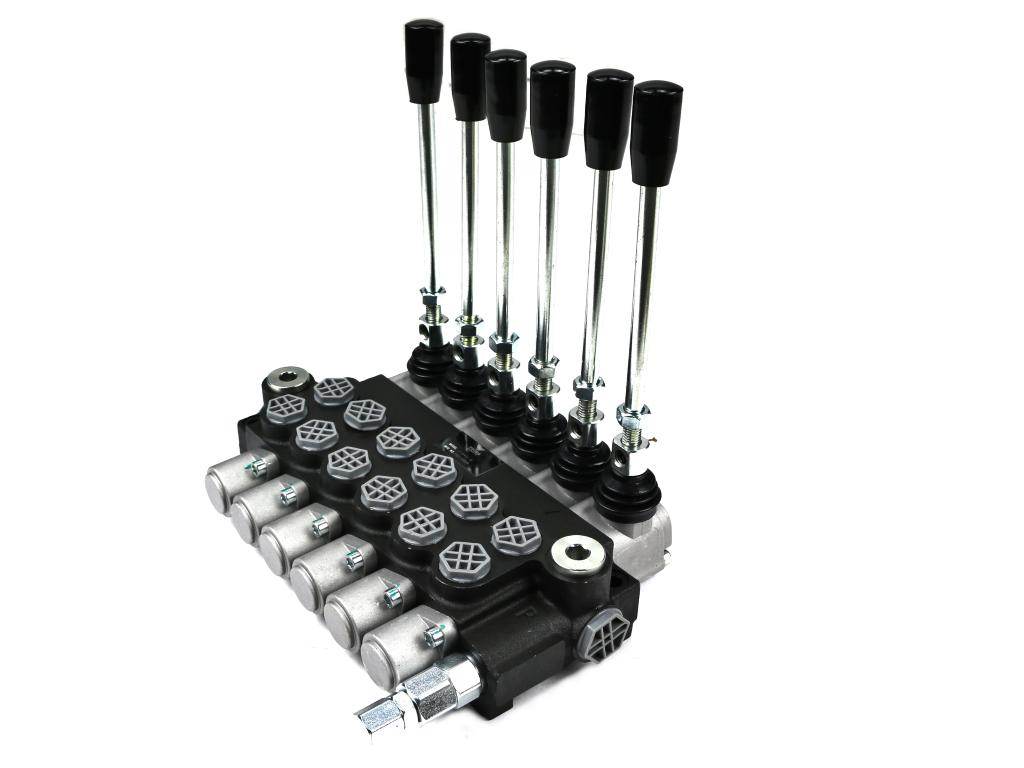 Rozdzielacz hydrauliczny 6-sekcyjny 40l voima Rozdzielacz hydrauliczny 6-sekcyjny 40l voima - obrazek 2