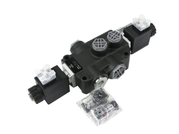 Rozdzielacz hydrauliczny 1-sekcyjny sterowany elektrycznie 12v 80l voima - obrazek 2