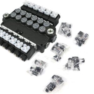 Rozdzielacz hydrauliczny 6-sekcyjny sterowany elektrycznie 12v 80l voima