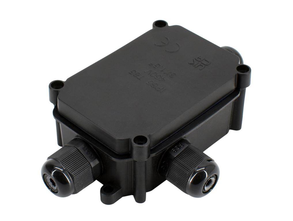 Uniwersalna hermetyczna prostokątna puszka łączeniowa z dławicami x3 ip66