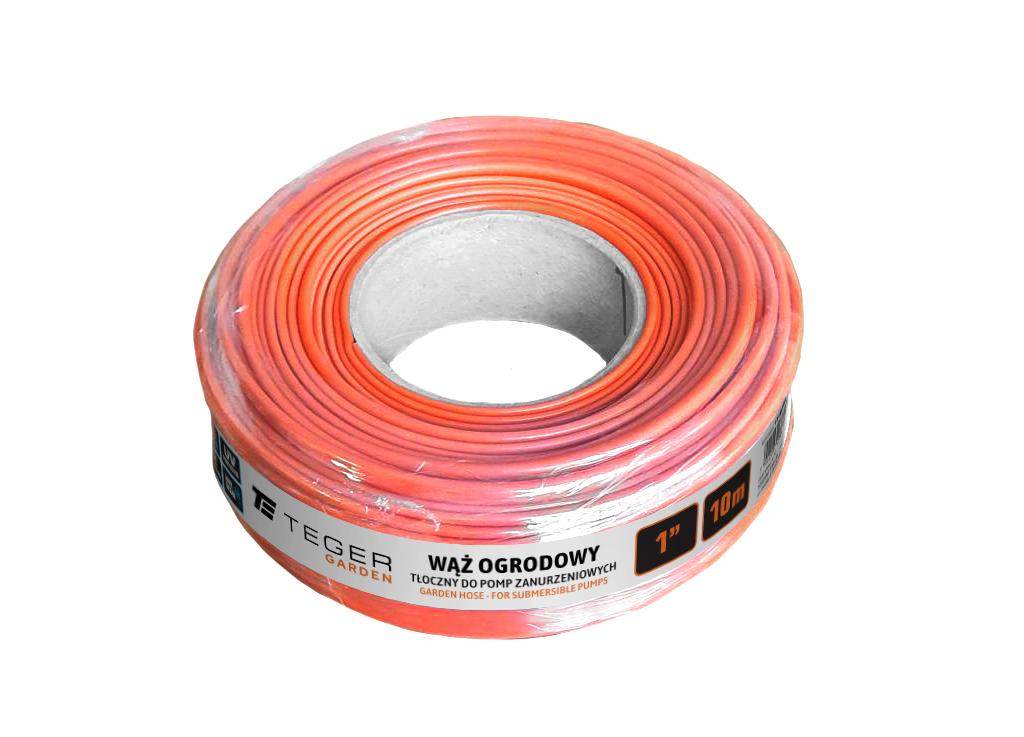 Wąż ogrodowy tłoczny do pomp zanurzeniowych fi 1" 10m teger