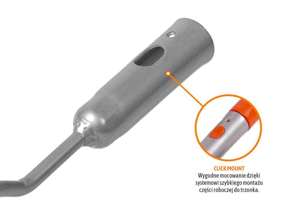 Haczka metalowa trapezowa do usuwania chwastów mocowanie click teger Haczka metalowa trapezowa do usuwania chwastów mocowanie click teger - obrazek 3