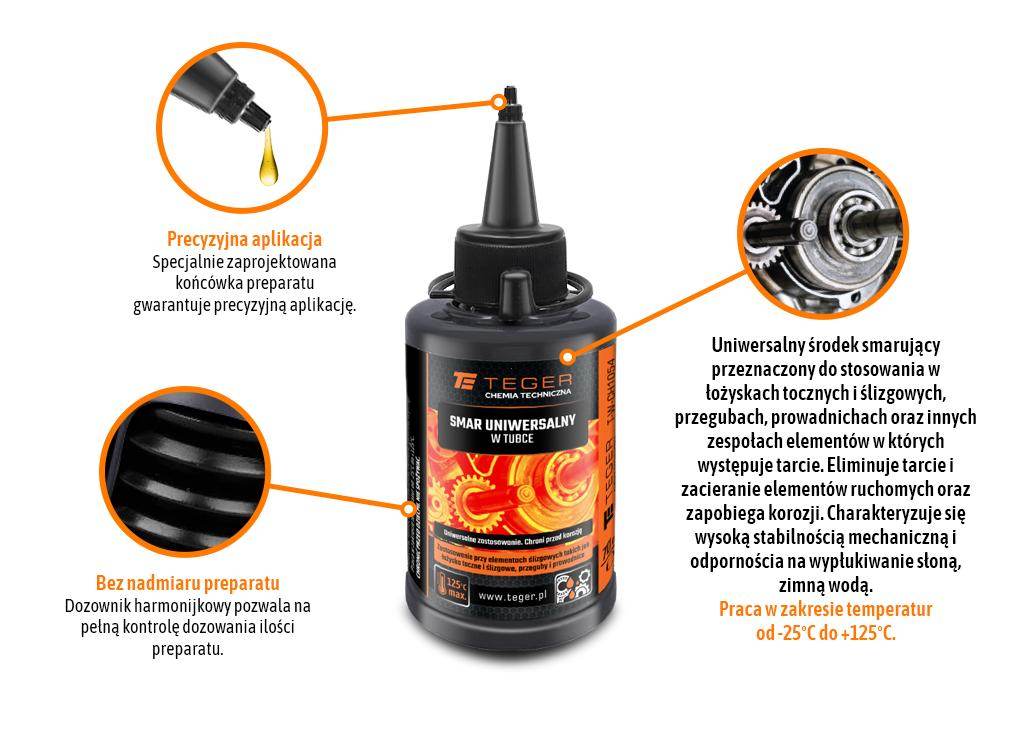 Smar uniwersalny w tubce70 mlteger Smar uniwersalny w tubce70 mlteger - obrazek 2