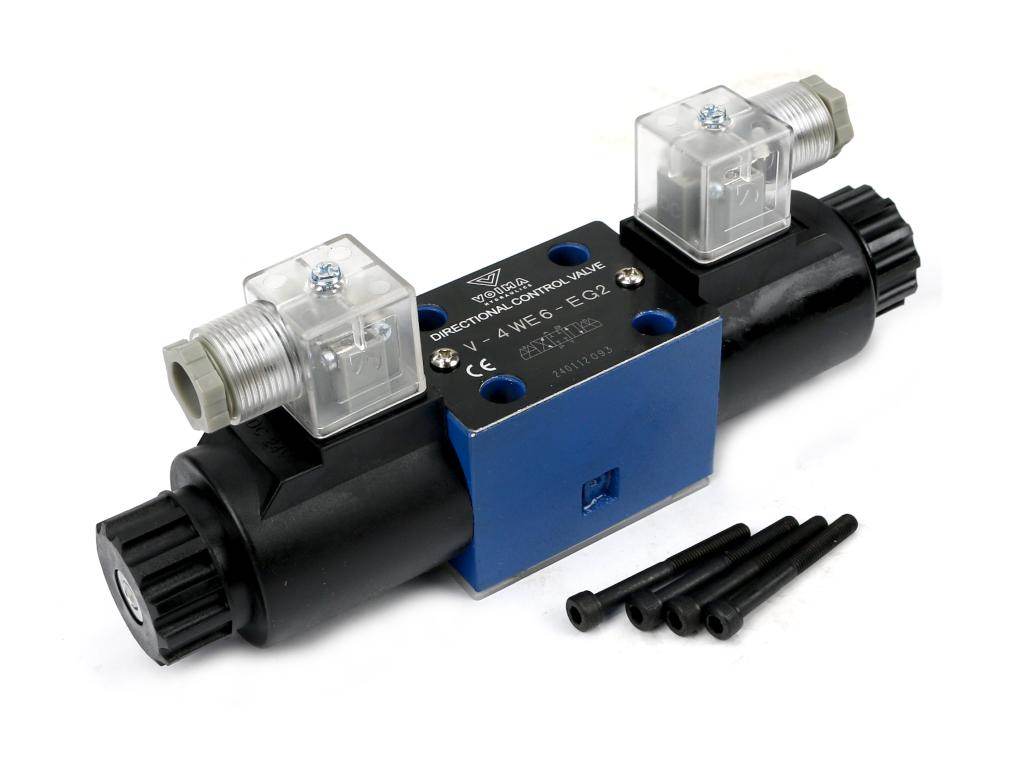 Rozdzielacz elektrozawór cetop 3 ng6 3-pozycyjny 50l suwak "e" cewki x2 24v voima