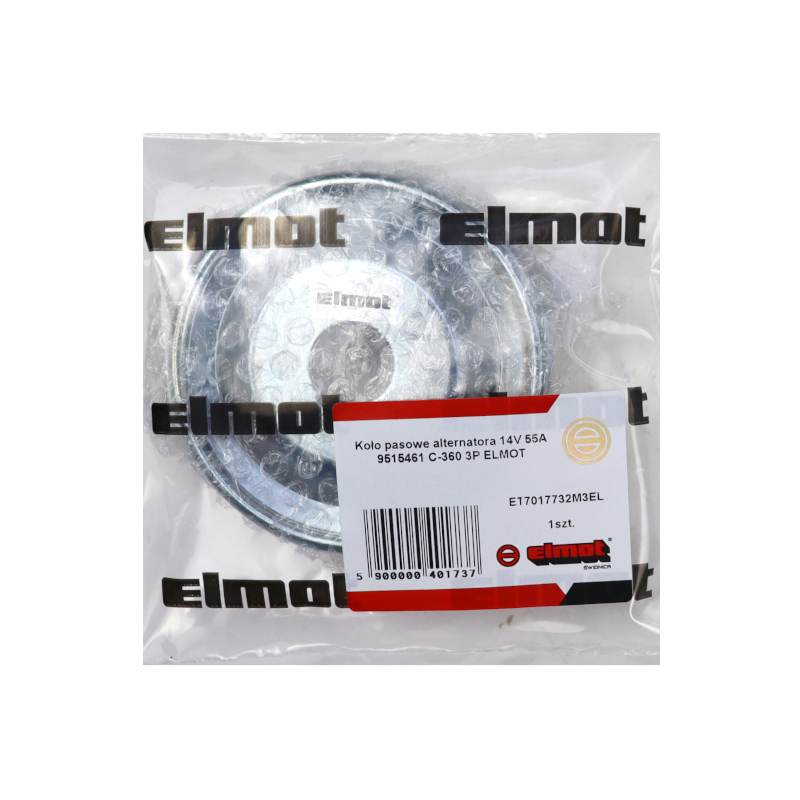 Koło Pasowe Alternatora 14v 55a 9515461 C-360 3p Elmot Koło Pasowe Alternatora 14v 55a 9515461 C-360 3p Elmot - obrazek 4