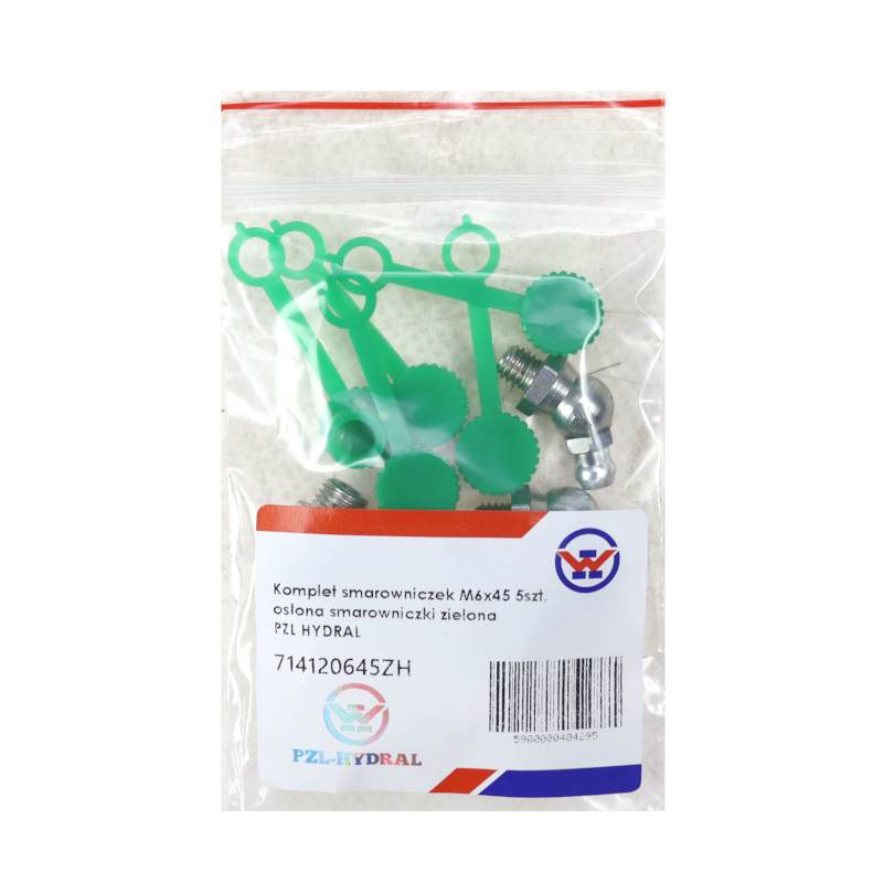 Komplet Smarowniczek M6x45 5szt Osłona Smarowniczki Zielona Pzl Hydral Komplet Smarowniczek M6x45 5szt Osłona Smarowniczki Zielona Pzl Hydral - obrazek 3