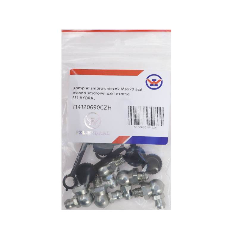 Komplet Smarowniczek M6x90 5szt Osłona Smarowniczki Czarna Pzl Hydral Komplet Smarowniczek M6x90 5szt Osłona Smarowniczki Czarna Pzl Hydral - obrazek 3